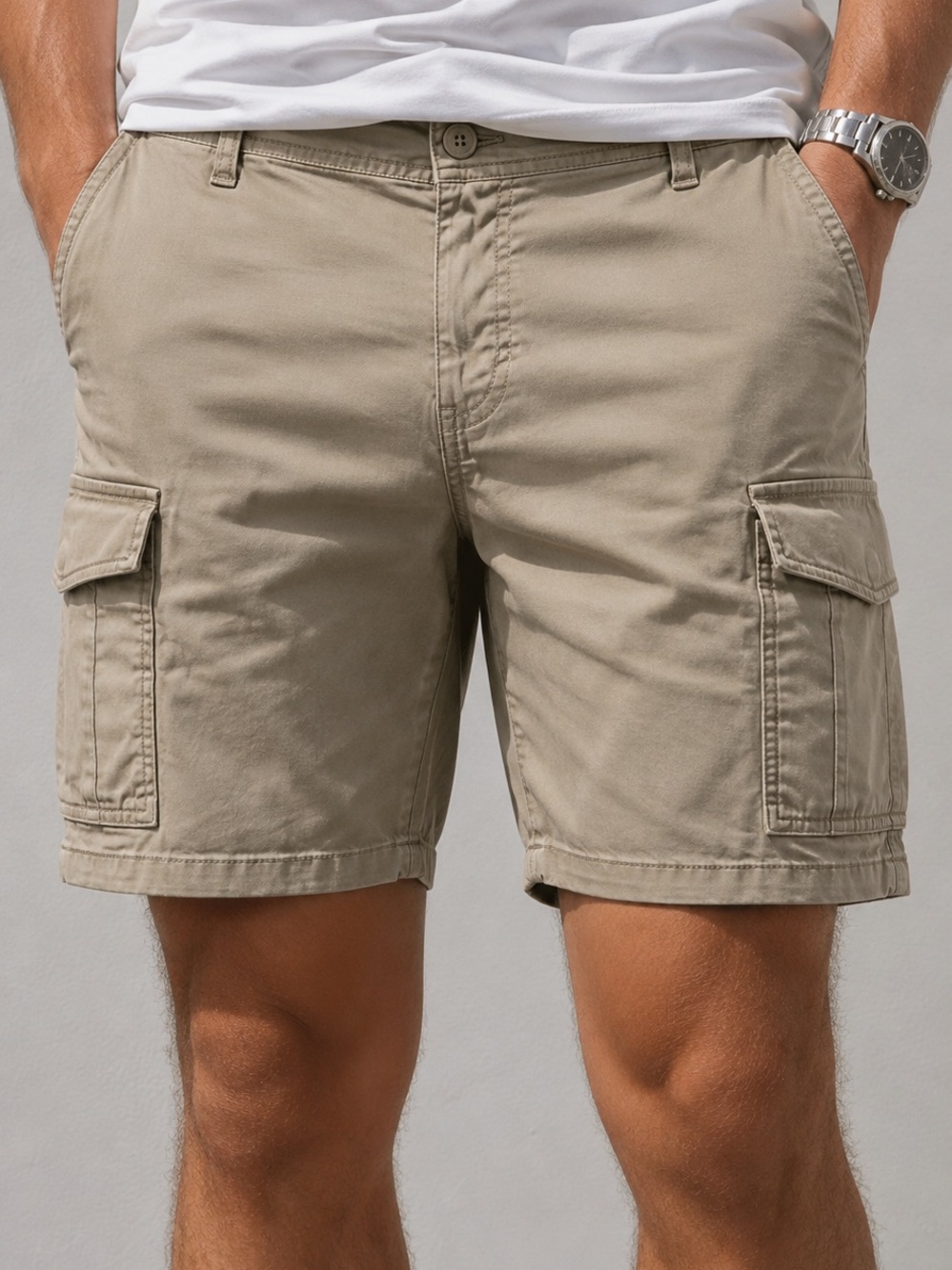 George Cargo Shorts Men’s Size 38 Khaki NWT Utility Casual Outdoor